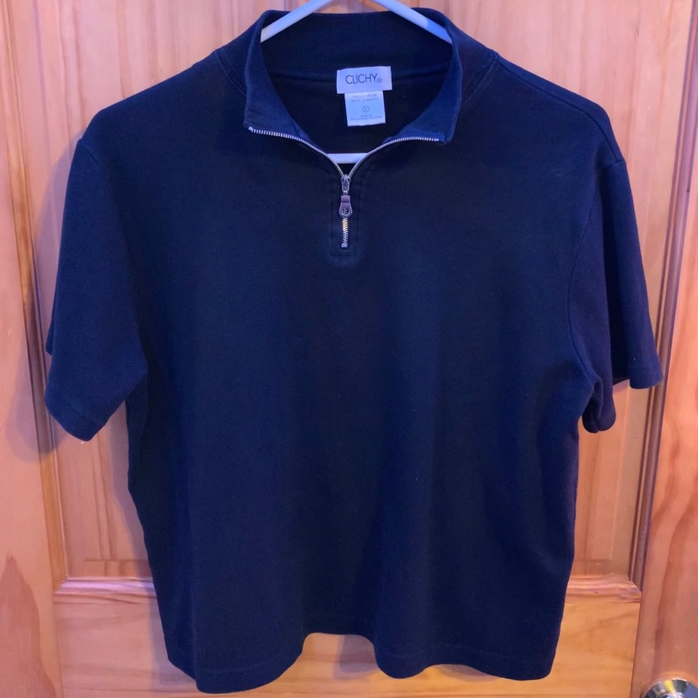 Short sleeve quarter zip
